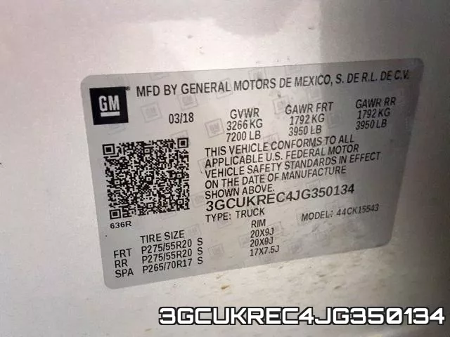 3GCUKREC4JG350134 фото 2