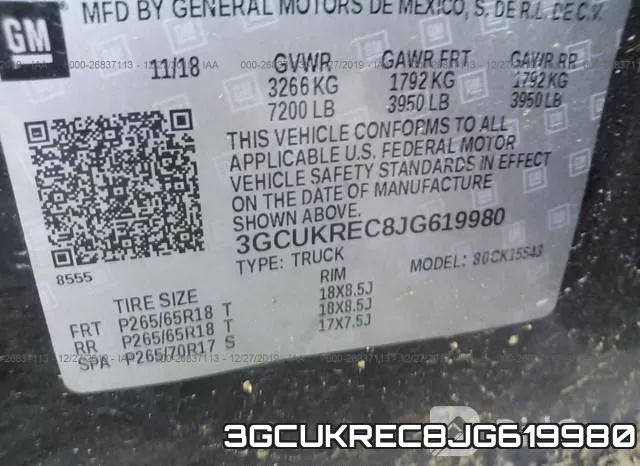 3GCUKREC8JG619980 фото 10