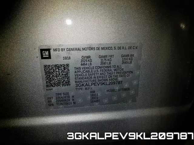 3GKALPEV9KL209787 фото 2