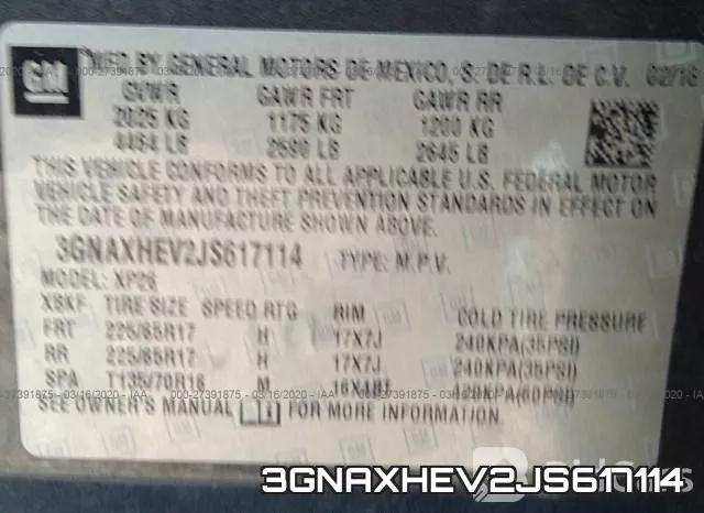 3GNAXHEV2JS617114 фото 10
