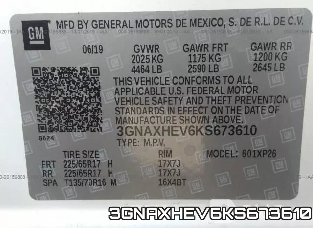 3GNAXHEV6KS673610 фото 10