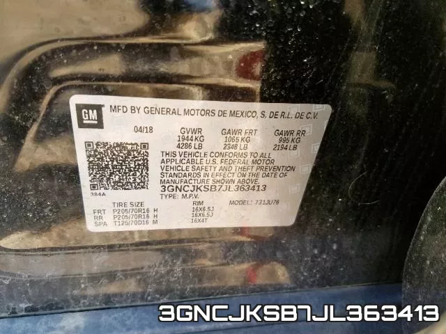 3GNCJKSB7JL363413 фото 2