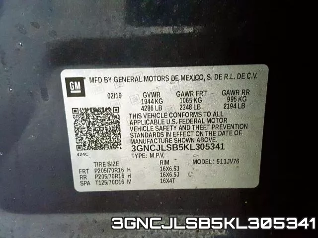 3GNCJLSB5KL305341 фото 2