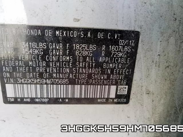3HGGK5H59HM705685 фото 2