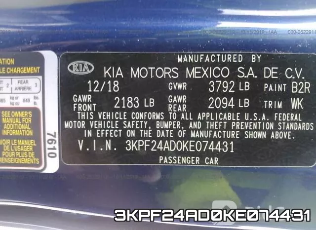 3KPF24AD0KE074431 фото 10