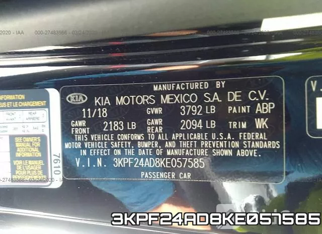 3KPF24AD8KE057585 фото 10