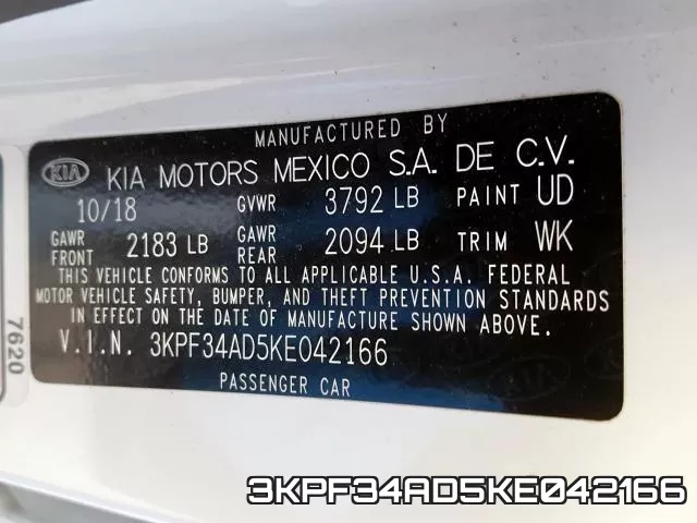 3KPF34AD5KE042166 фото 2