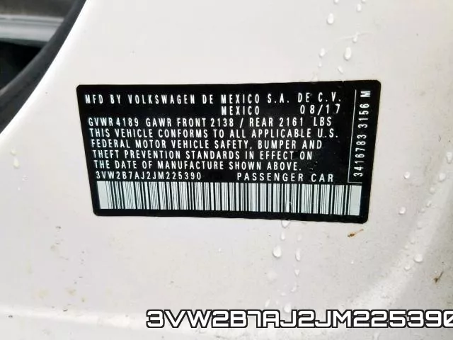3VW2B7AJ2JM225390 фото 2