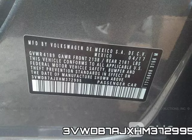 3VWDB7AJXHM372995 фото 10