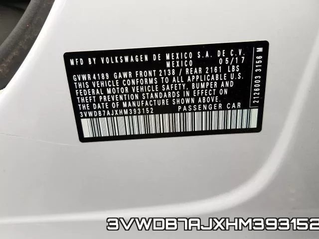 3VWDB7AJXHM393152 фото 2