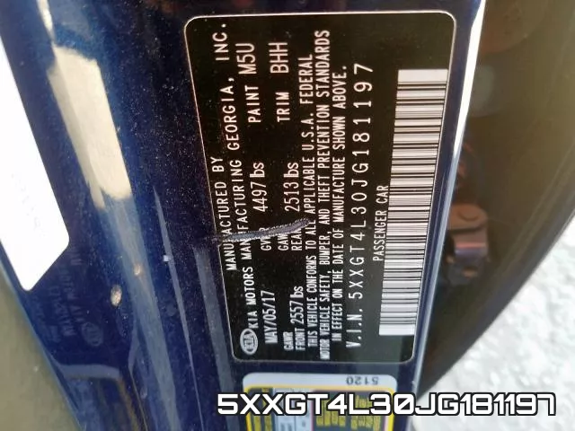 5XXGT4L30JG181197 фото 2