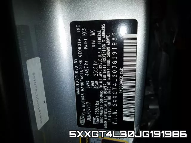 5XXGT4L30JG191986 фото 2