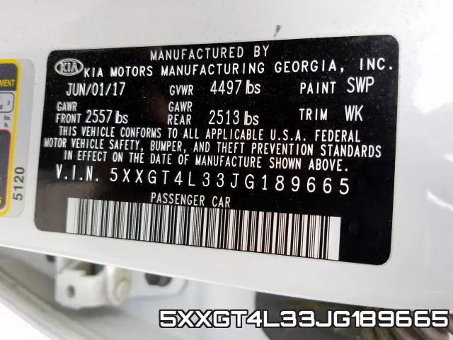 5XXGT4L33JG189665 фото 2