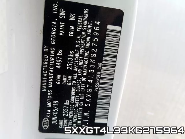 5XXGT4L33KG275964 фото 2