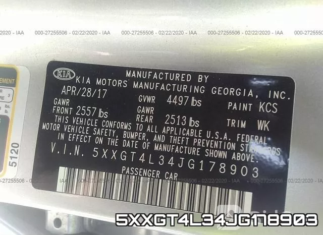 5XXGT4L34JG178903 фото 10