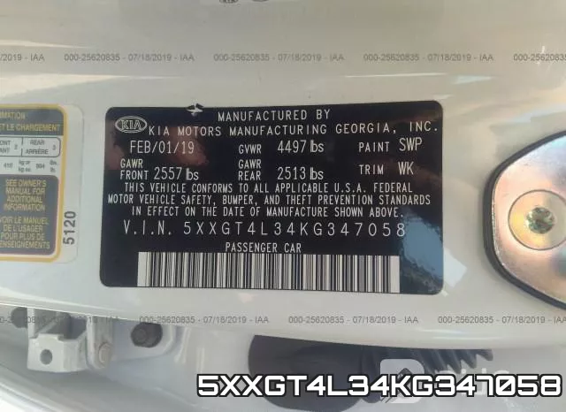 5XXGT4L34KG347058 фото 10