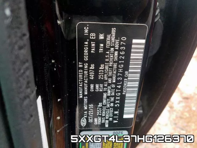 5XXGT4L37HG126370 фото 2