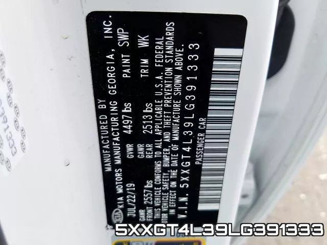 5XXGT4L39LG391333 фото 2