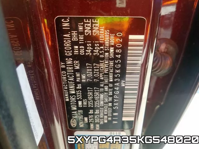 5XYPG4A35KG548020 фото 2