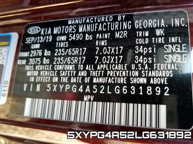 5XYPG4A52LG631892 фото 2