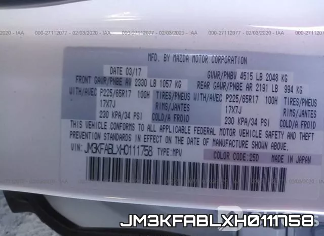 JM3KFABLXH0111758 фото 10