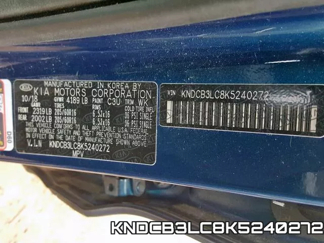 KNDCB3LC8K5240272 фото 2