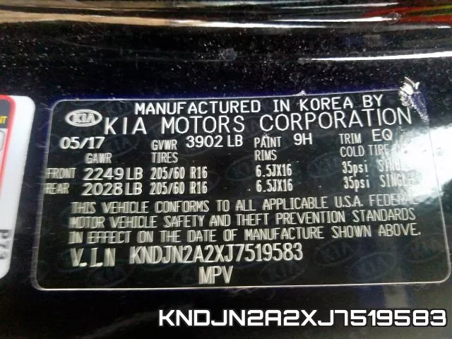 KNDJN2A2XJ7519583 фото 2