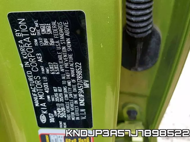 KNDJP3A57J7898522 фото 2