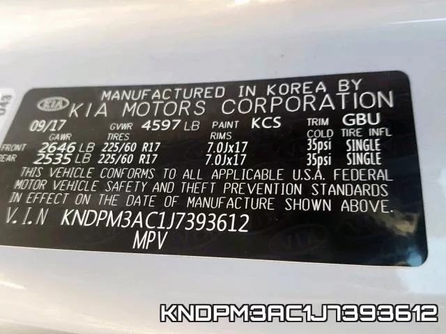 KNDPM3AC1J7393612 фото 2