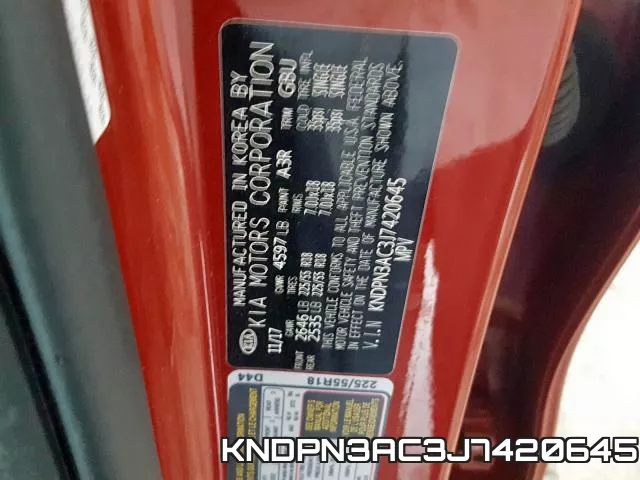 KNDPN3AC3J7420645 фото 2