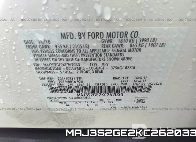 MAJ3S2GE2KC262033 фото 10