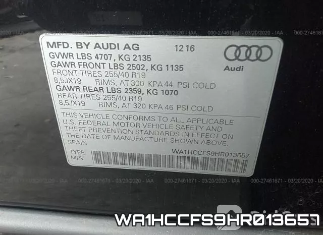 WA1HCCFS9HR013657 фото 10