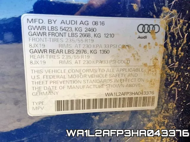 WA1L2AFP3HA043376 фото 2