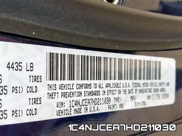 1C4NJCEA7HD211030 фото 2
