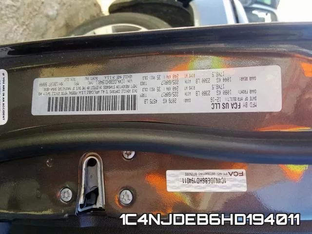 1C4NJDEB6HD194011 фото 2