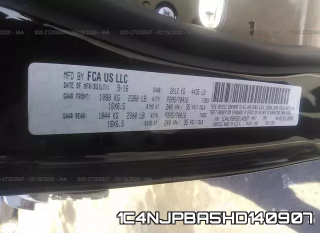 1C4NJPBA5HD140907 фото 10