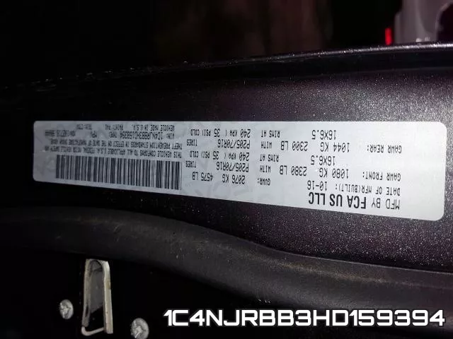 1C4NJRBB3HD159394 фото 2