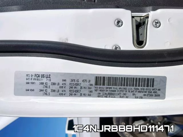 1C4NJRBB8HD111471 фото 2