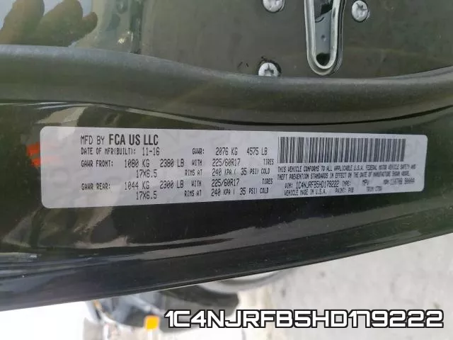 1C4NJRFB5HD179222 фото 2