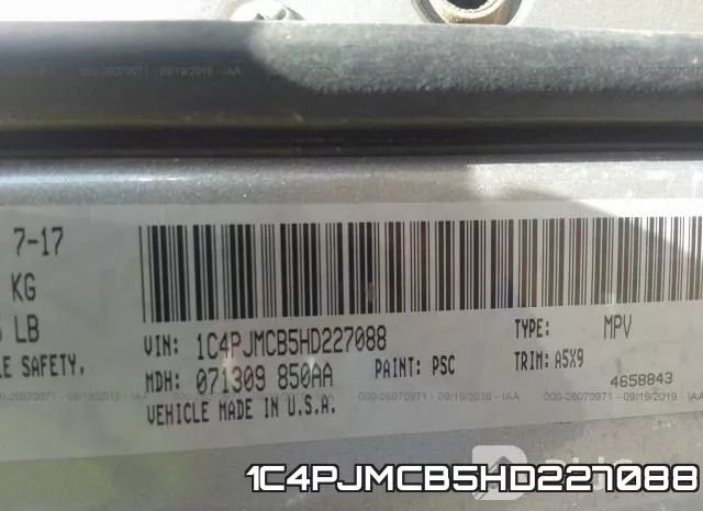 1C4PJMCB5HD227088 фото 10