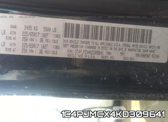 1C4PJMCX4KD309641 фото 10