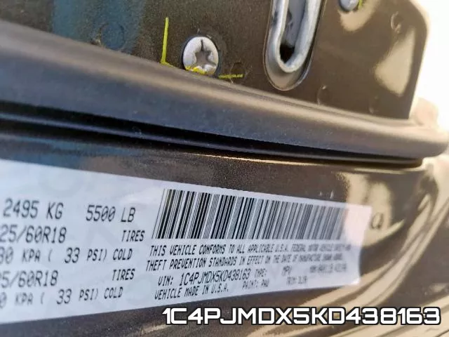 1C4PJMDX5KD438163 фото 2