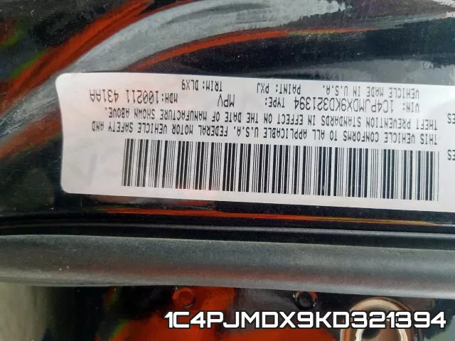 1C4PJMDX9KD321394 фото 2