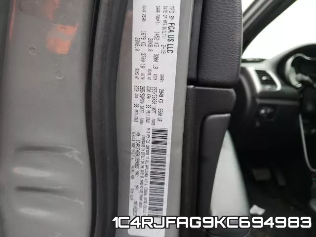 1C4RJFAG9KC694983 фото 2