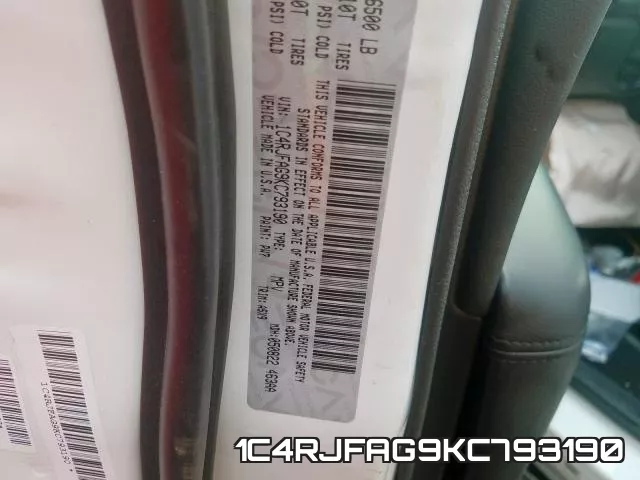 1C4RJFAG9KC793190 фото 2