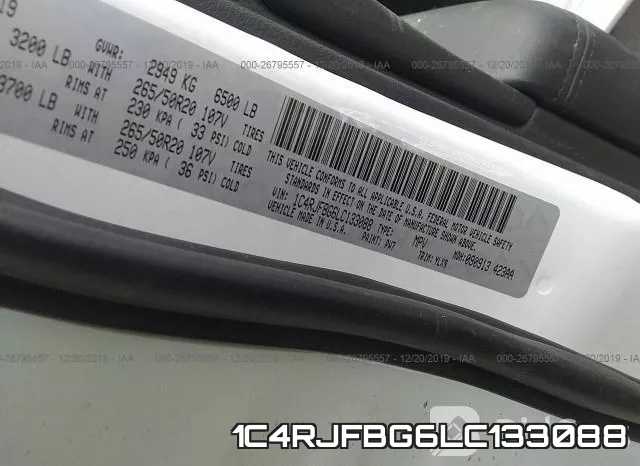 1C4RJFBG6LC133088 фото 10