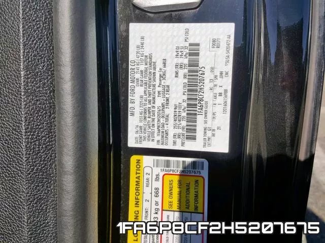 1FA6P8CF2H5207675 фото 2