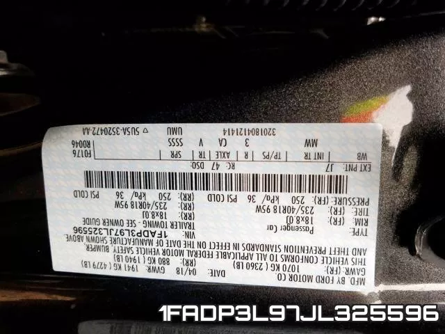 1FADP3L97JL325596 фото 2