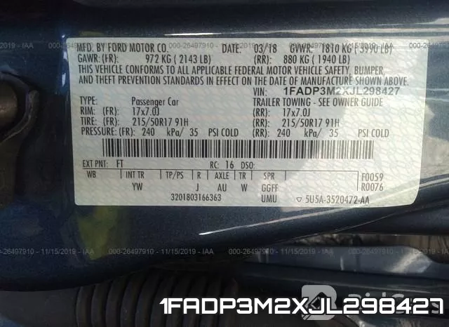 1FADP3M2XJL298427 фото 10
