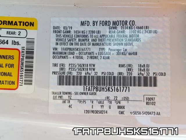 1FATP8UH5K5161771 фото 2